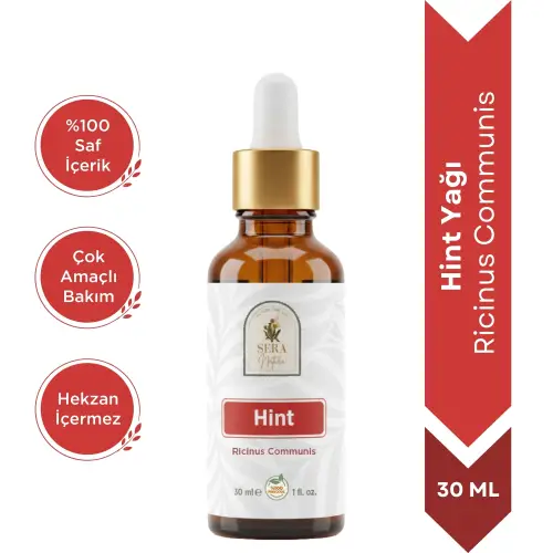 Hint Yağı 30 ml. %100 Saf - Hekzansız- Kaş, Kirpik ve Tırnak Bakımı İçin Doğal Çözüm