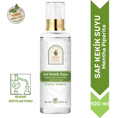 Saf Kekik Suyu Kepek Önleyici & Cilt Yenileyici Saç ve Cilt Toniği 100 ml. %100 Saf