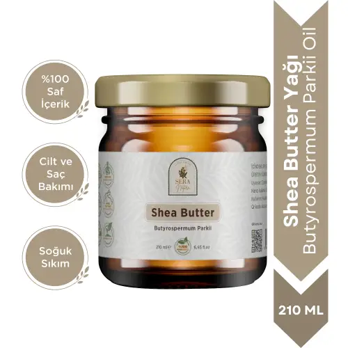 Shea Butter Yağı 210 ml. %100 Saf - Çatlak Önleyici ve Cilt Esnekliği Artırıcı