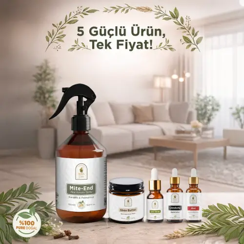 Süper 5’li Doğal Yağ ve Akar Kovucu Sprey Özel Seti