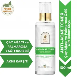 ANTI-ACNE TONER Çay Ağacı ve Palmarosa Özlü Cilt Bakım Suyu