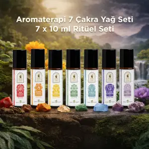 Aromaterapi 7 Çakra Yağ Seti 7 x 10 ml Ritüel Seti