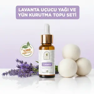 Lavanta Uçucu Yağı ve Yün Kurutma Topu Seti