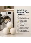 %100 El Yapımı Doğal Keçe Kurutma Topu 3 Adet – 50 Gr( 7-8 cm) Uzun Ömürlü ve Kimyasal İçeriksiz