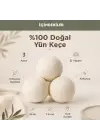 %100 El Yapımı Doğal Keçe Kurutma Topu 3 Adet – 50 Gr( 7-8 cm) Uzun Ömürlü ve Kimyasal İçeriksiz