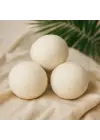 %100 El Yapımı Doğal Keçe Kurutma Topu 3 Adet – 50 Gr( 7-8 cm) Uzun Ömürlü ve Kimyasal İçeriksiz