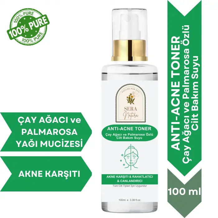 ANTI-ACNE TONER Çay Ağacı ve Palmarosa Özlü Cilt Bakım Suyu