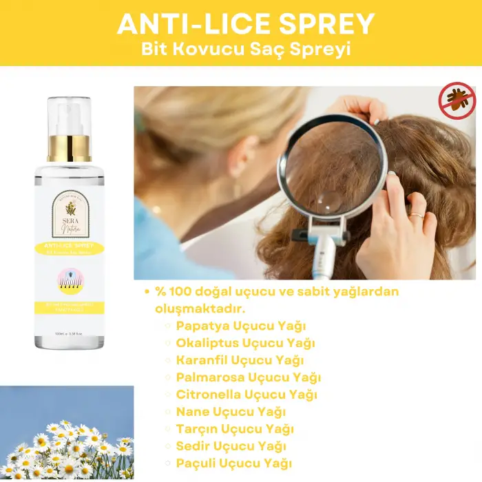 Anti-Lice Bit Kovucu Sprey-Papatya