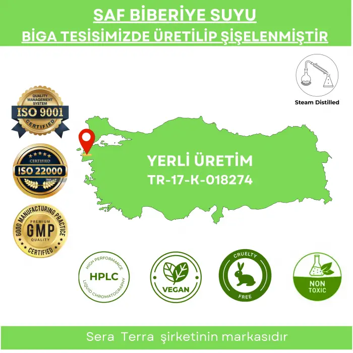 Saf Biberiye Suyu Saç Bakım Toniği 100 ml. %100 Saf