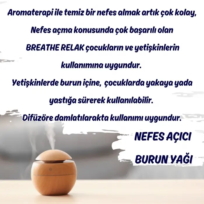 Breathe Relax Nefes Açıcı Burun Yağı %100 Saf 10 ml.