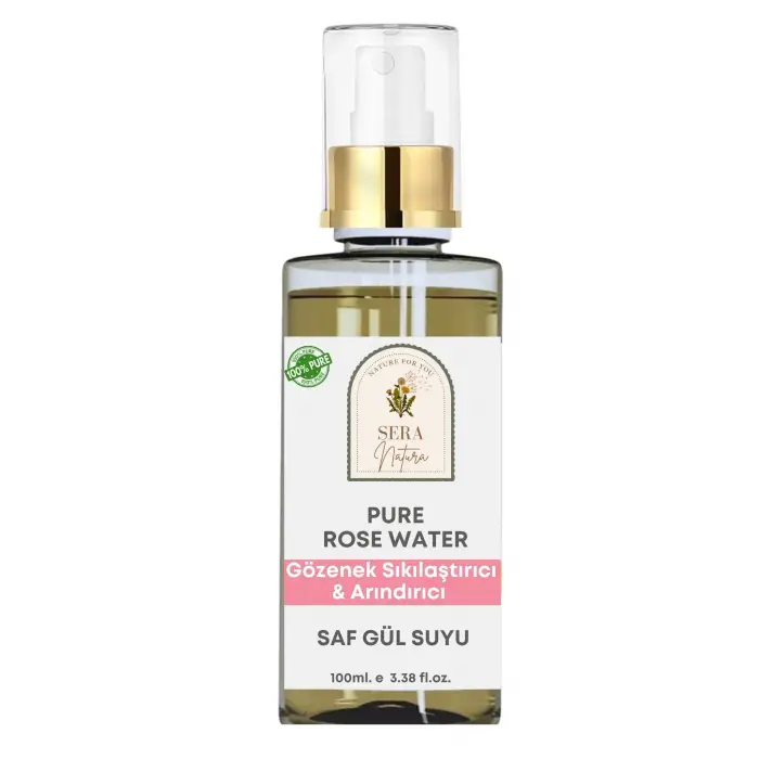 Saf Gül Suyu Arındırıcı & Gözenek Sıkılaştırıcı Cilt Bakım Toniği 100 ml. %100 Saf