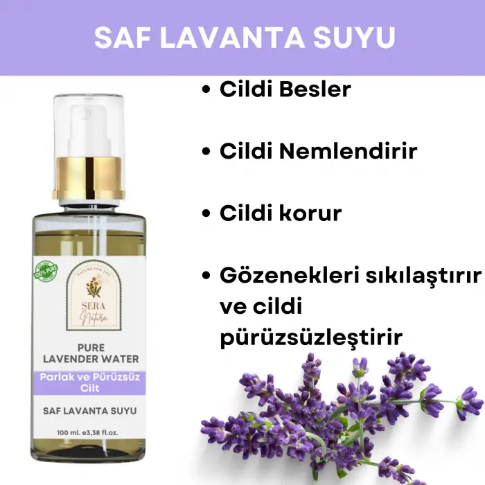 Saf Lavanta Suyu Cilt Bakım Toniği 100 ml. %100 Saf