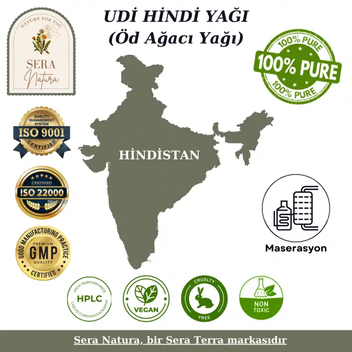 Udi Hindi Yağı 30 ml. %100 Saf