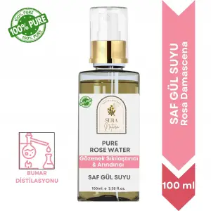 Saf Gül Suyu Arındırıcı & Gözenek Sıkılaştırıcı Cilt Bakım Toniği 100 ml. %100 Saf