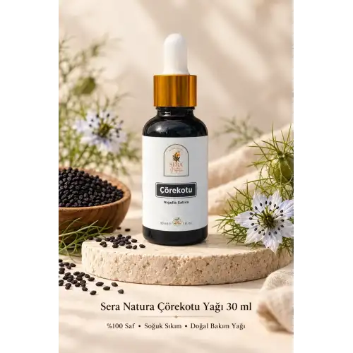 Çörekotu Yağı 30 ml. %100 Saf -Bağışıklık Destekleyici ve Saç Dökülmesini Önleyici