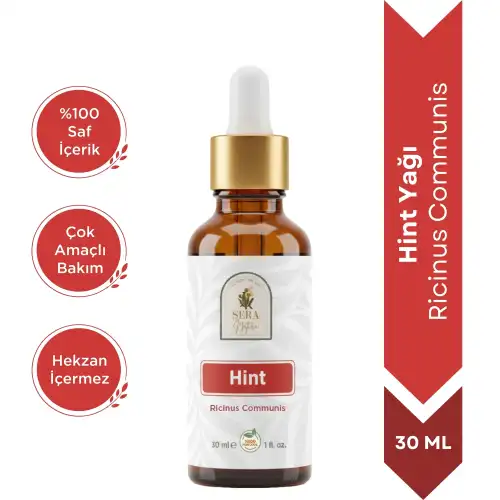 Hint Yağı 30 ml. %100 Saf - Hekzansız- Kaş, Kirpik ve Tırnak Bakımı İçin Doğal Çözüm