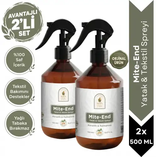 Mite-End Yatak & Tekstil Spreyi 2li Set 2x500 ml