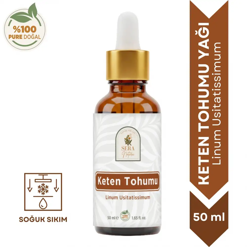 Keten Tohumu Yağı 50 ml – %100 Doğal Omega 3 Kaynağı