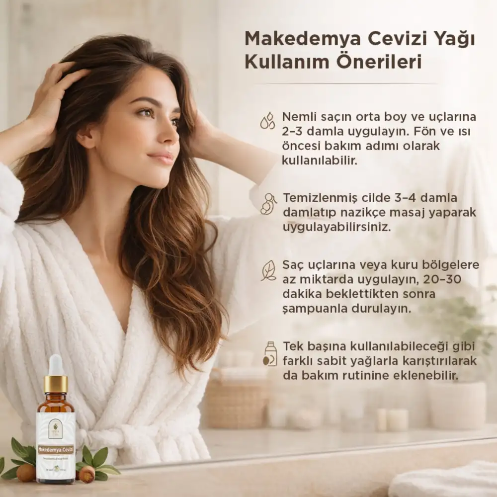 Makedemya Cevizi Yağı 30 ml – Besleyici ve Hücre Yenileyici