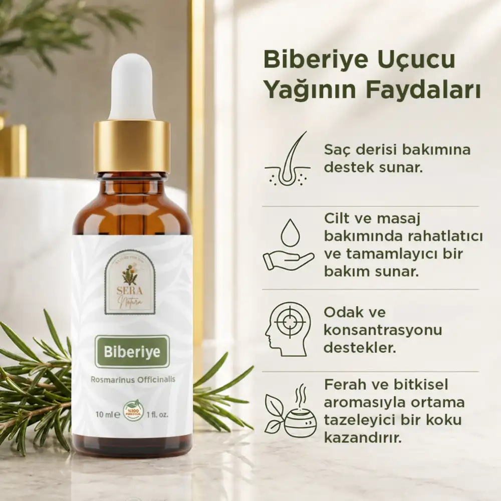 Biberiye Uçucu Yağı 10 ml. %100 Saf