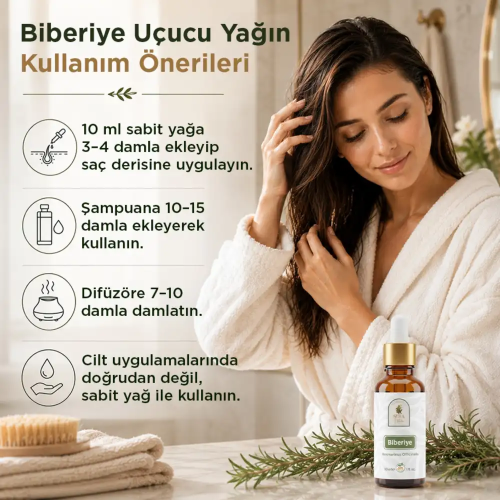 Biberiye Uçucu Yağı 10 ml. %100 Saf