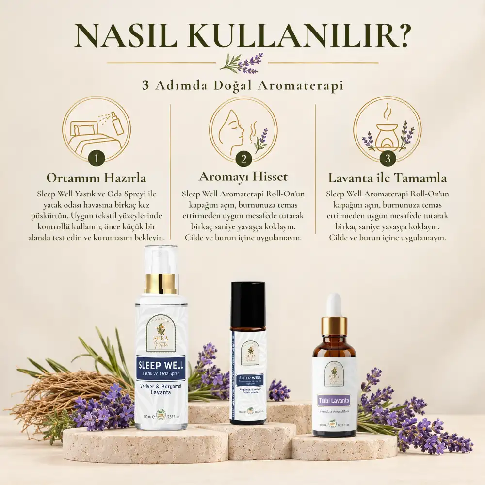 Gece Rahatlama Aromaterapi Ritüeli 3’lü Set
