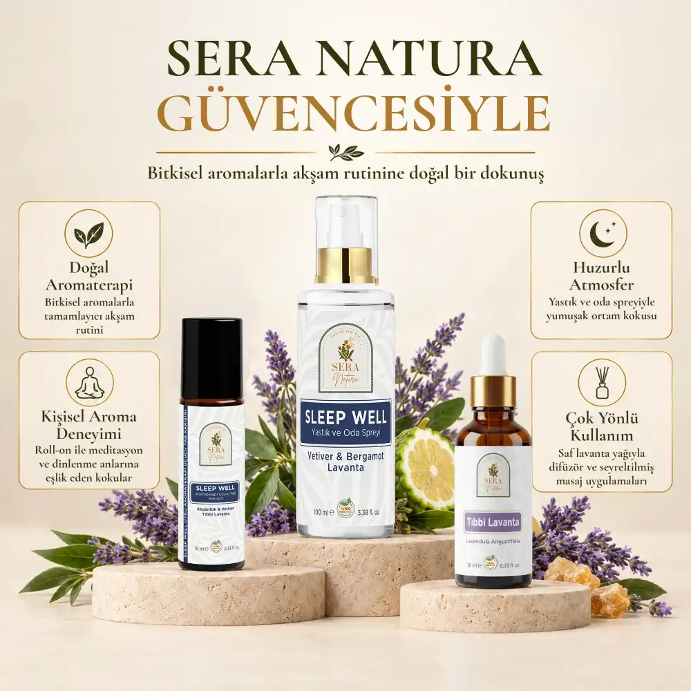 Gece Rahatlama Aromaterapi Ritüeli 3’lü Set