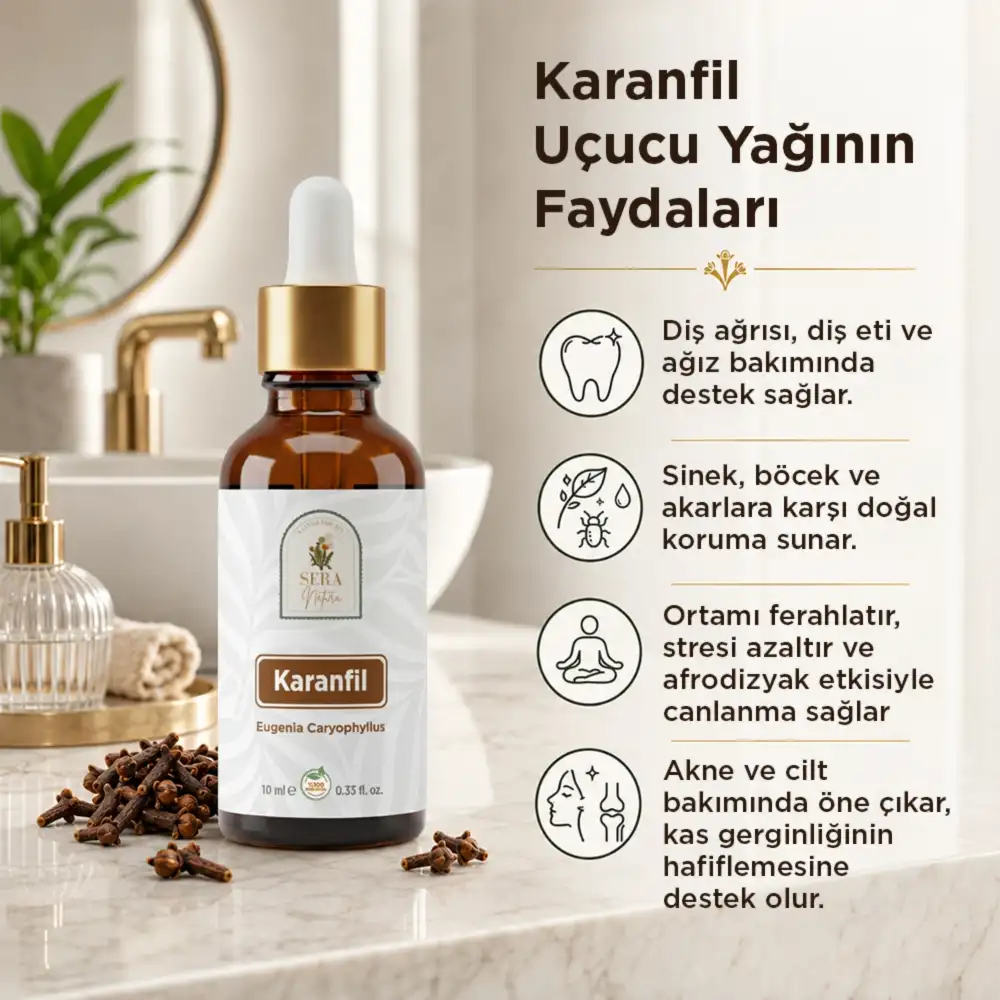 Karanfil Uçucu Yağı 10 ml. %100 Saf