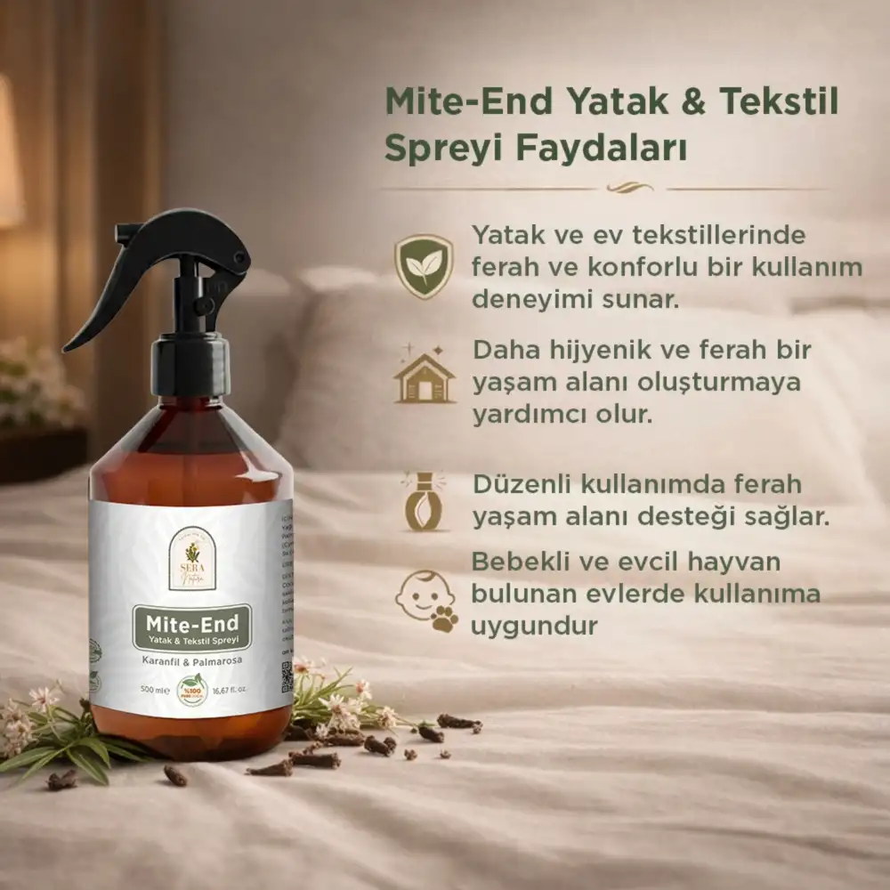Mite-End Yatak & Tekstil Spreyi 3lü Set 3x500 ml