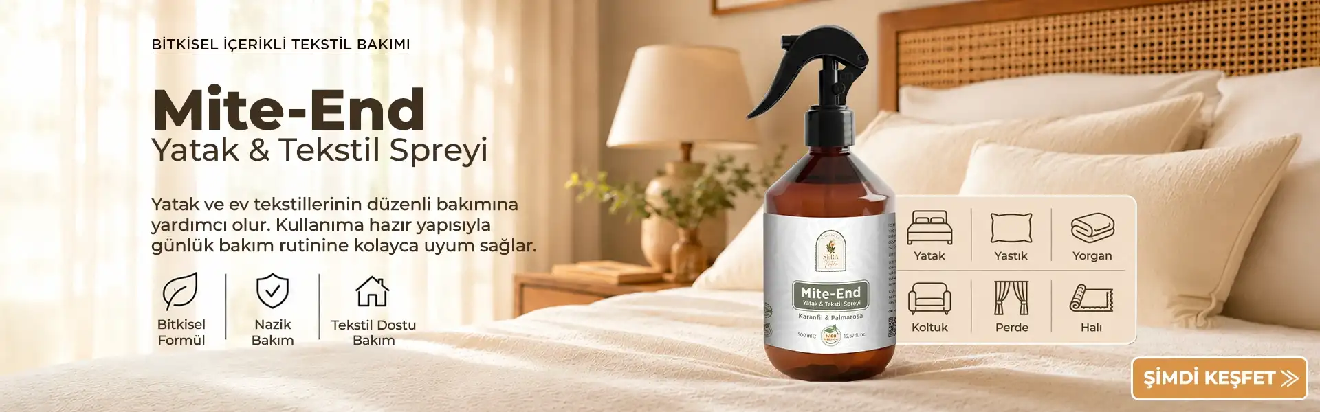Mite-End Yatak & Tekstil Spreyi 500 ml