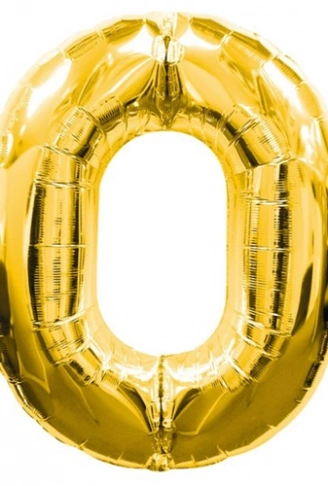 0 Rakamlı Folyo Balon Gold Renk  40 inç (4940)