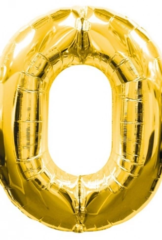 0 Rakamlı Folyo Balon Gold Renk  40 inç (4940)