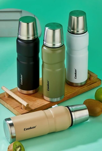 0.5LT HUNTER TERMOS PASLANMAZ ÇELİK - SIZDIRMAZ KAPAK = BARDAK (4940)