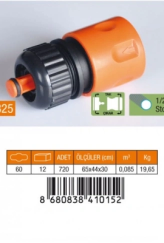 1/2 HORTUM BAĞLANTI ADAPTÖRÜ STOPLU (4940)