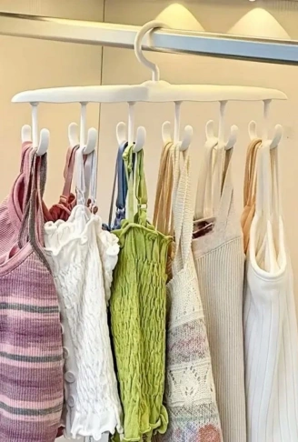 1 Adet Yer Tasarruflu 6 Kancalı Plastik Dolap İçi Düzenleyici Pratik Askı (4940)