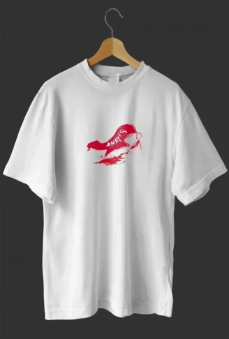1 Mayıs Emekçiler Günü Baskılı Oversize Bisiklet Yaka T-shirt - Beyaz
