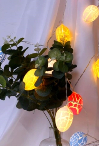 10'lu Renkli Yumurta Şeklinde Dekoratif Dolama Led Aydınlatma (4940)