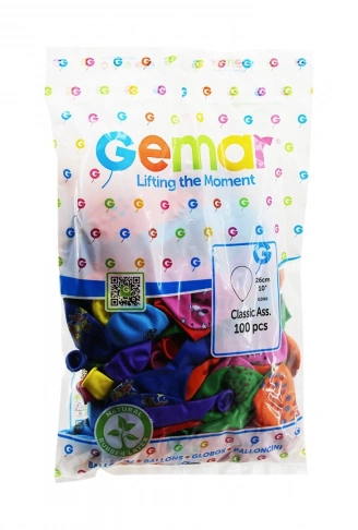 10 İNÇ - 26CM KARIŞIK RENKLİ BASKILI  BALON (4940)