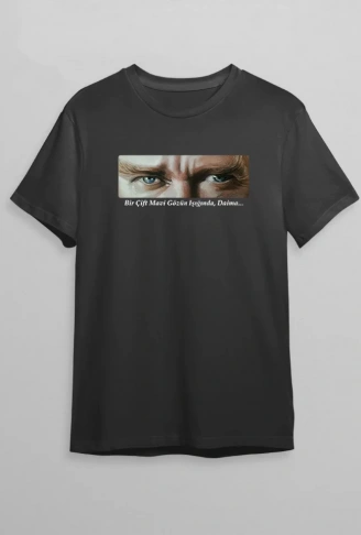 10 Kasım Unisex Atatürk Baskılı T-shirt - Siyah