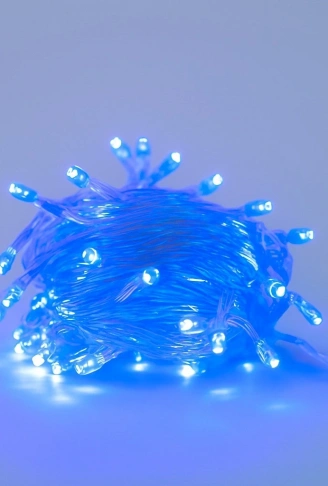 10 Metre 100 Ledli 8 Fonksiyonlu Dekoratif Lambader Mavi Lamba (4940)
