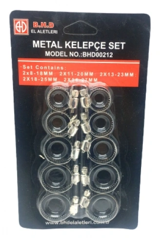 10 PARÇA  METAL HORTUM KELEPÇESİ SET (4940)