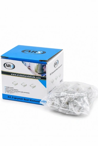 100 ADET 2Lİ 2X2.5 KABLO GEÇMELİ MANDALLI BUAT KLEMENSİ (4940)