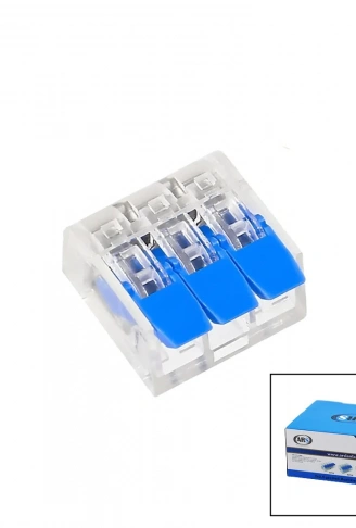 100 ADET 3 LÜ 2X2.5 KABLO GEÇMELİ MANDALLI BUAT KLEMENSİ (4940)