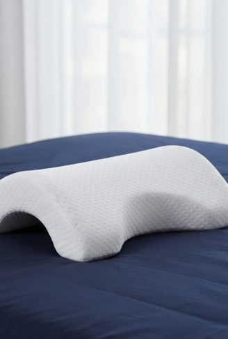 % 100 Visco Kavisli Ortopedik Yıkanabilir Kumaş Kılıflı Bel Boyun Bacak Ağrıları İçin Yastık (4940)