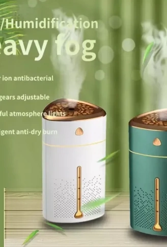 1000 ML Ultrasonik Hava Nemlendirici Işıklı Buhar Makinesi Ve Aroma Difüzörü (4940)