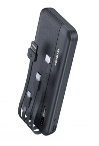 10000 mAh Micro Type-C USB Lightning 4 Kablolu Hızlı Kablosuz Şarj Powerbank (4940)