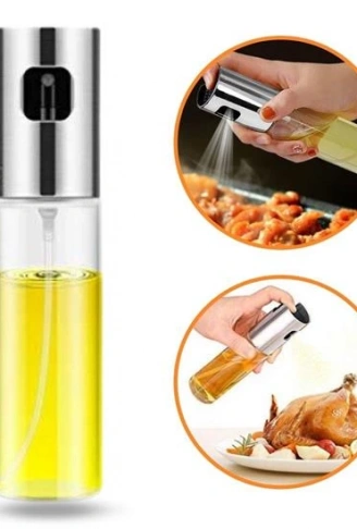 100ml Kapasiteli Şeffaf Spreyli Yağdanlık Sosluk Yağ Püskürtücü Yağ Şişesi (4940)