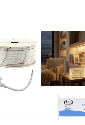 100MT 3000K - GÜN IŞIK DIŞ MEKAN ŞERİT LED 220V 120LED 348983 (4940)