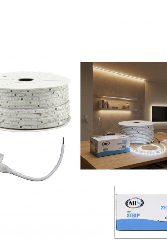 100MT 6500K - BEYAZ DIŞ MEKAN ŞERİT LED 220V 120LED ARS-348985 (4940)