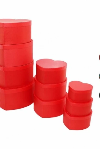 10PCS BOY KALPLİ - RENKLİ KARTON HEDİYE KUTUSU - KURDELALI (16-18-20-22-24-26-28-30-32-34CM)  (4940)